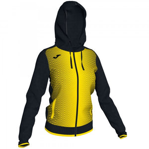 JOMA SUPERNOVA HOODED JAKET BLACK-YELLOW WOMAN