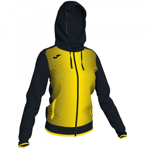 JOMA SUPERNOVA HOODED JAKET BLACK-YELLOW WOMAN