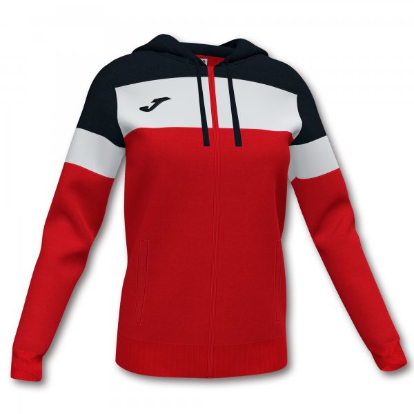 JOMA CREW IV HOODIE JACKET RED-BLACK