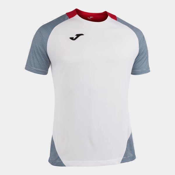 JOMA ESSENTIAL II T-SHIRT WHITE-DARK NAVY S/S