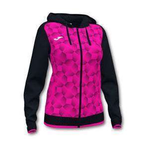 JOMA SUPERNOVA III ZIP-UP HOODIE BLACK FLUOR PINK