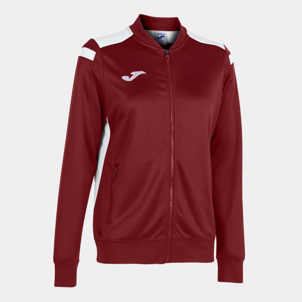 JOMA CHAMPIONSHIP VI FULL ZIP SWEATSHIRT BURGUNDY WHITE
