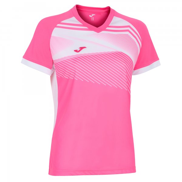 JOMA SUPERNOVA II T-SHIRT FLUOR PINK-WHITE S/S