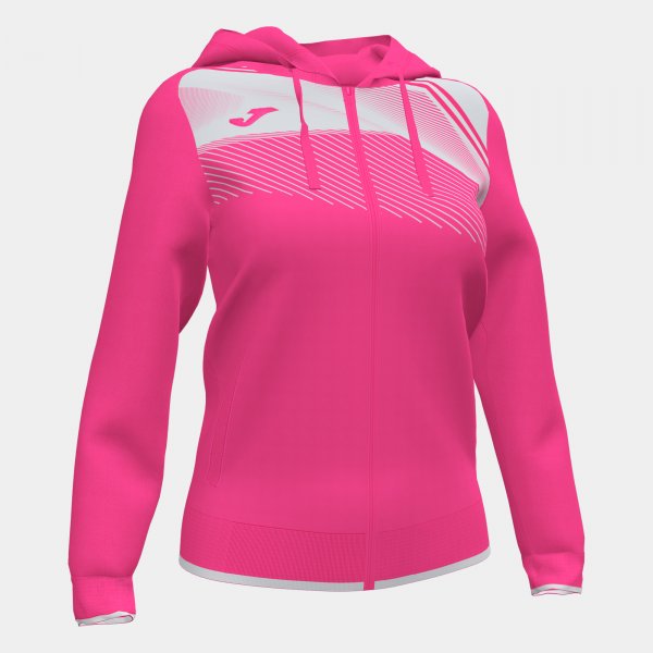 JOMA SUPERNOVA II HOODIE JACKET FLUOR PINK-WHITE
