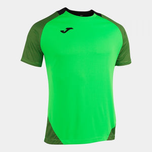 JOMA ESSENTIAL II T-SHIRT FLUOR GREEN-BLACK S/S