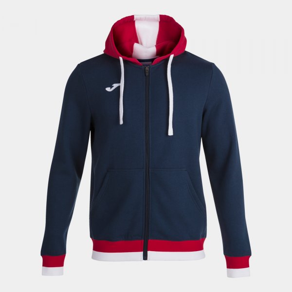 JOMA CONFORT II ZIP-UP HOODIE NAVY RED