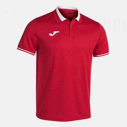 JOMA CHAMPIONSHIP VI SHORT SLEEVE POLO RED WHITE