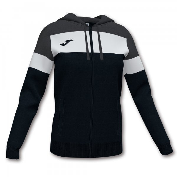 JOMA CREW IV HOODIE JACKET BLACK-ANTHRACITE