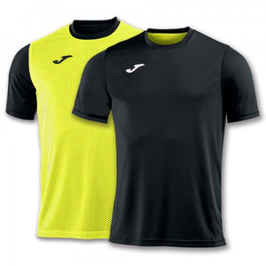 JOMA T-SHIRT COMBI REVERSIBLE BLACK-YELLOW S/S
