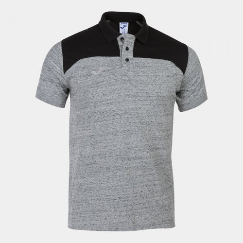 JOMA POLO SHIRT WINNER II COTTON ANTHRACITE-BLACK  S/S