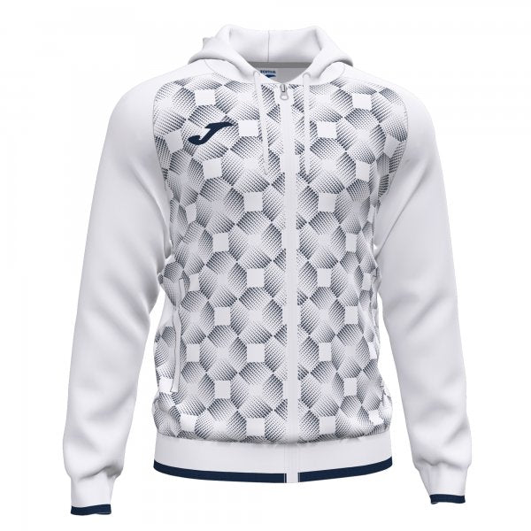 JOMA SUPERNOVA III ZIP-UP HOODIE WHITE NAVY