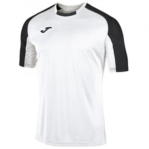 JOMA ROUND COLLAR CONTRASTING COLOUR T-SHIRT WITH RAGLAN SLEEVES PROMOTING EASE OF MOVEMENT. EMBROIDERED LOGO.
