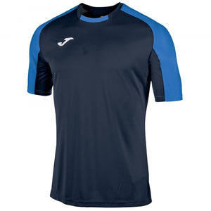 JOMA ROUND COLLAR CONTRASTING COLOUR T-SHIRT WITH RAGLAN SLEEVES PROMOTING EASE OF MOVEMENT. EMBROIDERED LOGO.