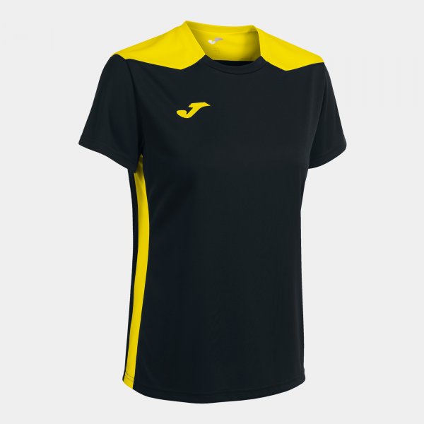 JOMA CHAMPIONSHIP VI SHORT SLEEVE T-SHIRT BLACK YELLOW