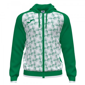 JOMA SUPERNOVA III ZIP-UP HOODIE GREEN WHITE