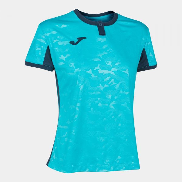 JOMA TOLETUM II T-SHIRT FLUOR TURQUOISE-DARK NAVY S/S